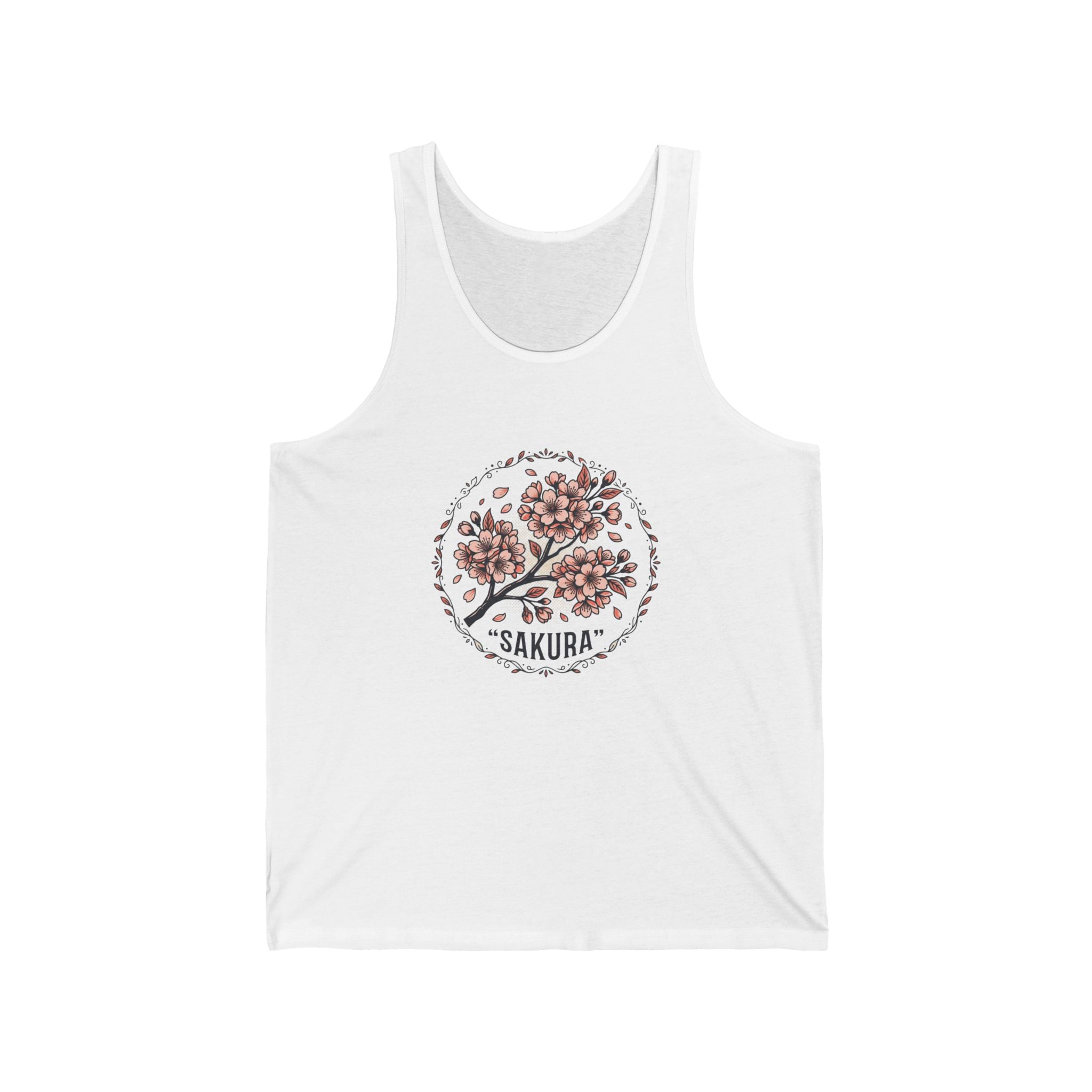 Sakura Cherry Blossom Tank Top — Floral Japanese Spring Graphic Tank
