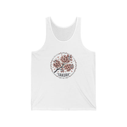 Sakura Cherry Blossom Tank Top — Floral Japanese Spring Graphic Tank