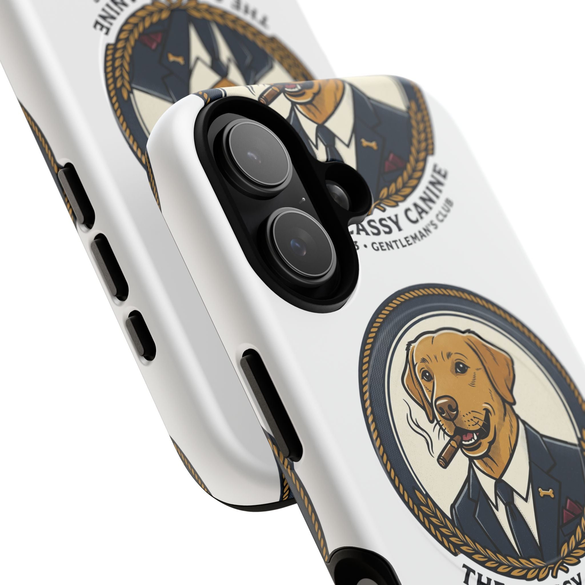 Classy Canine Tough Magnetic Phone Case — "The Classy Canine" Retro Dog Design