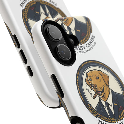 Classy Canine Tough Magnetic Phone Case — "The Classy Canine" Retro Dog Design
