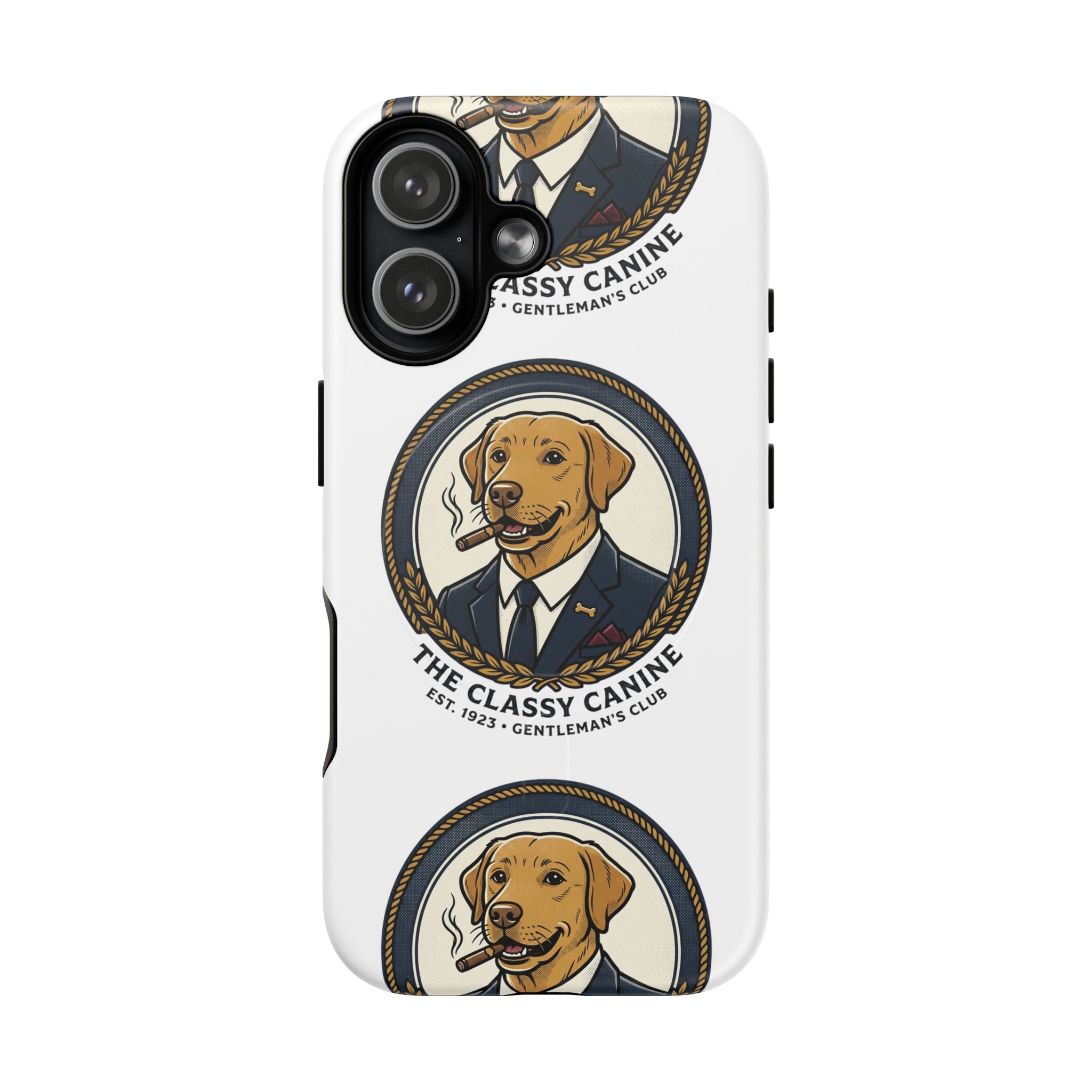 Classy Canine Tough Magnetic Phone Case — "The Classy Canine" Retro Dog Design