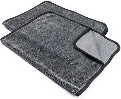 Microfiber Car Drying Towel, Shiny Bath Drying Towel Shower Cubicles Cloth for Water Removal in Shower and Bathroom (20X24Inches*2Pack)