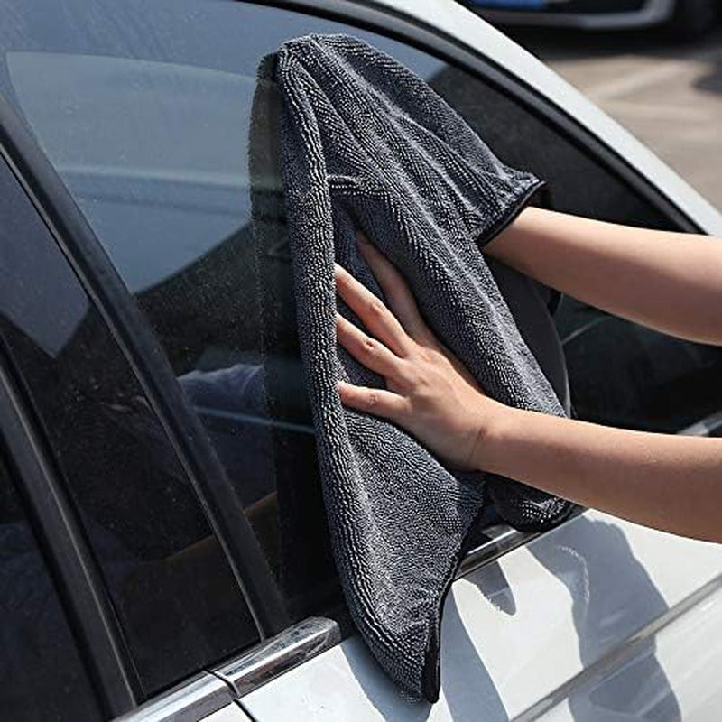 Microfiber Car Drying Towel, Shiny Bath Drying Towel Shower Cubicles Cloth for Water Removal in Shower and Bathroom (20X24Inches*2Pack)