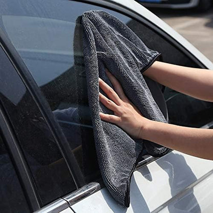 Microfiber Car Drying Towel, Shiny Bath Drying Towel Shower Cubicles Cloth for Water Removal in Shower and Bathroom (20X24Inches*2Pack)