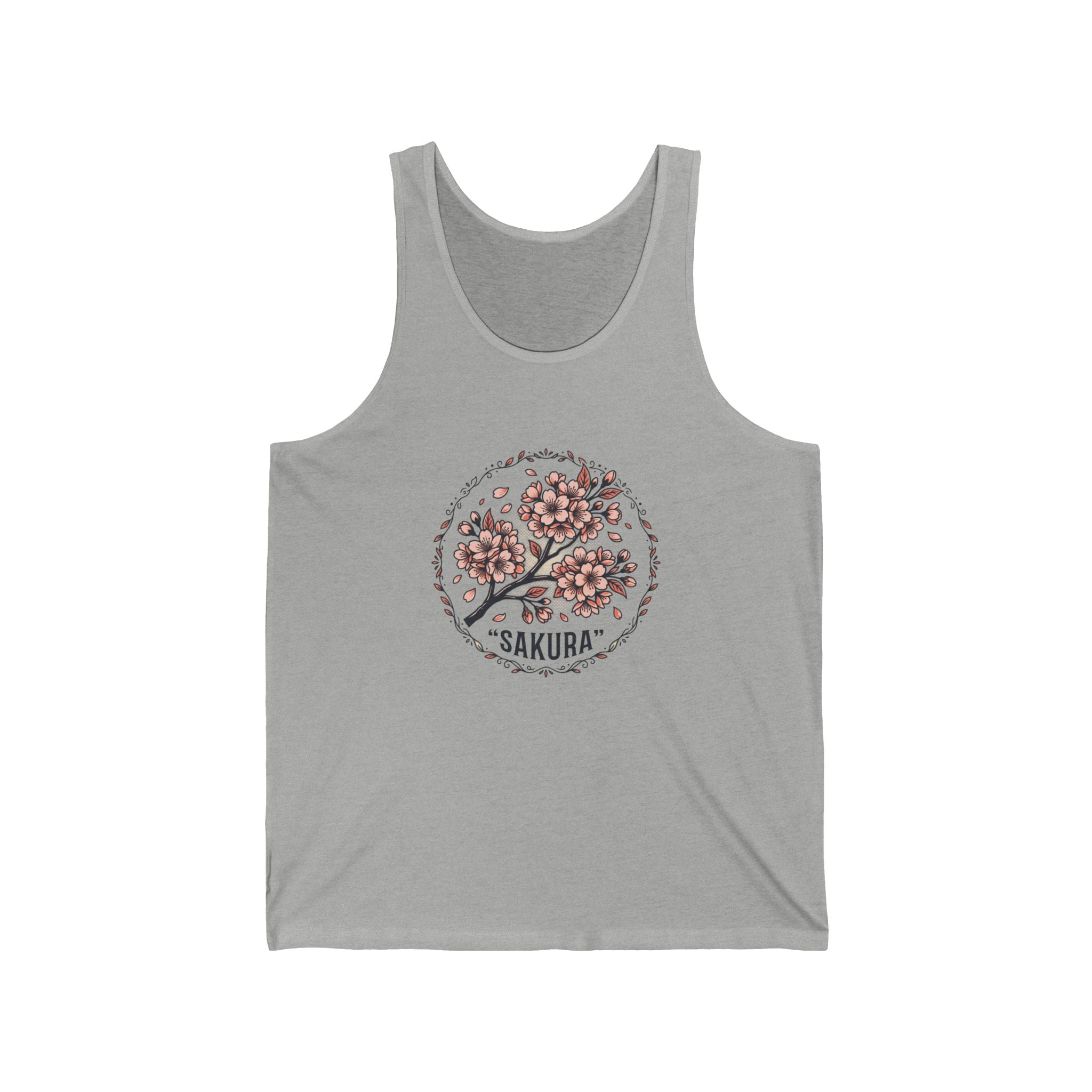 Sakura Cherry Blossom Tank Top — Floral Japanese Spring Graphic Tank