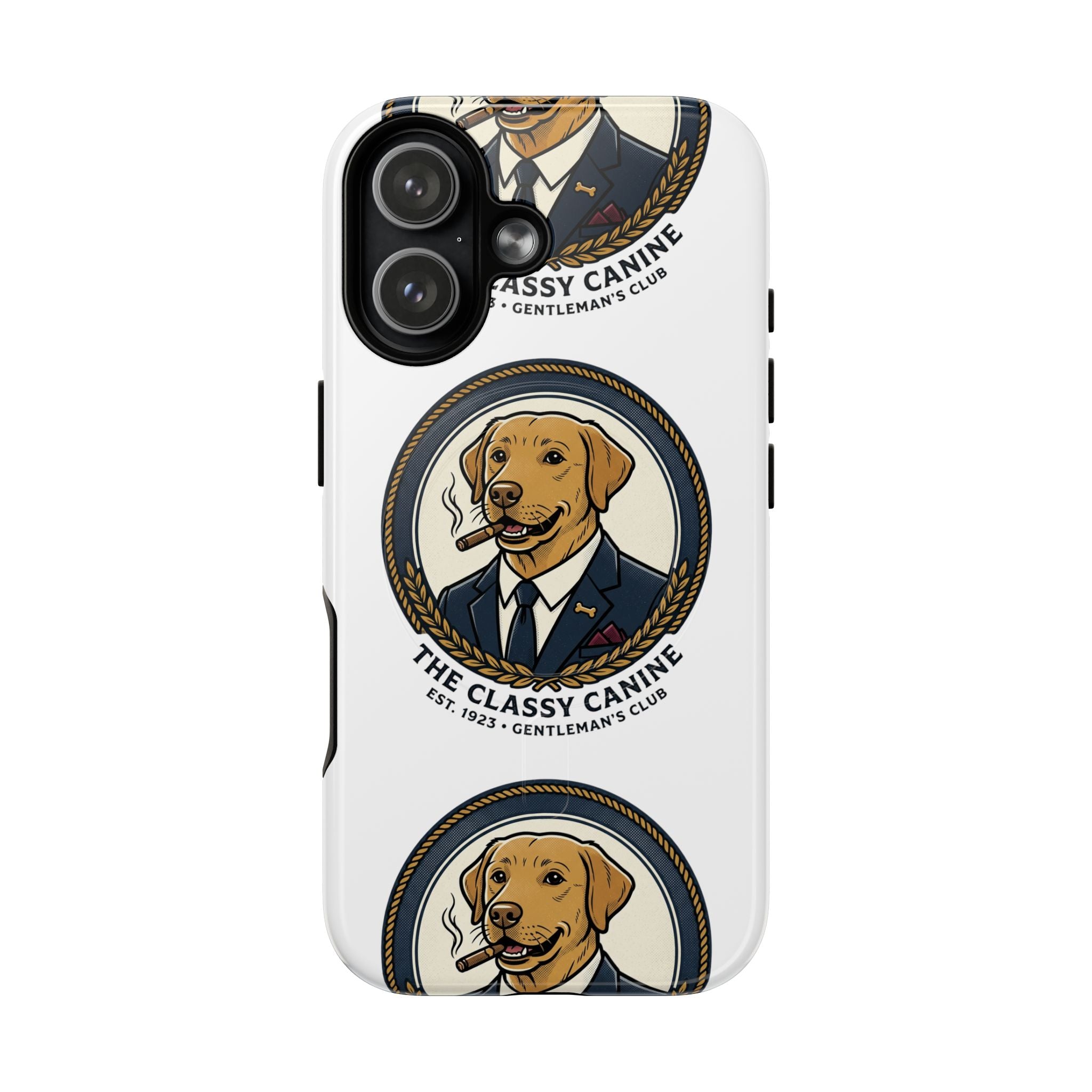 Classy Canine Tough Magnetic Phone Case — "The Classy Canine" Retro Dog Design