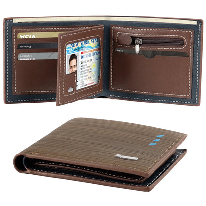 RFID Men’S Wallets, Stylish Bifold Wallets with 7 Credit Credit Cards 1 ID Window, Slim Minimalist Front Wallet/Credit Card Holder, Great Gift for Men